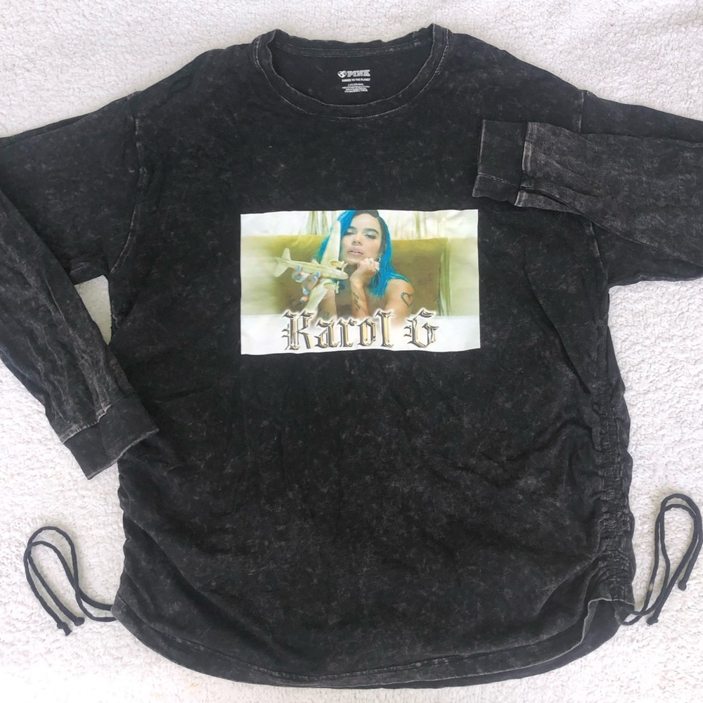 Victoria’s Secret PINK Karol G print top long sleeve t-shirt women’s large music